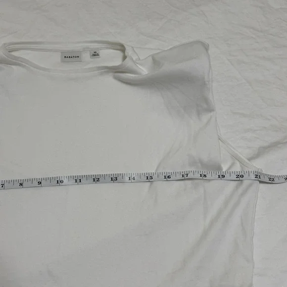 Babaton Aritzia White Shoulder Pad Sleeveless T-Shirt Cotton Tank Top Womens XS - Picture 10 of 11